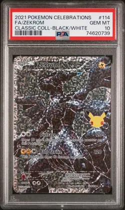 2021 Pokemon Celebrations Classic Collection - Zekrom #114 PSA 10 GEM MINT - Image 2