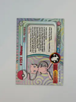 2000 Pokemon Topps TV Animation Series 3 Mew HOLO Foil Blue Label #15 - Image 2
