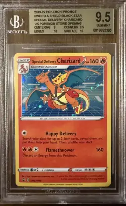 Pokemon Special Delivery Charizard SWSH075 Black Star Promo Cosmos Holo BGS 9.5 - Image 1