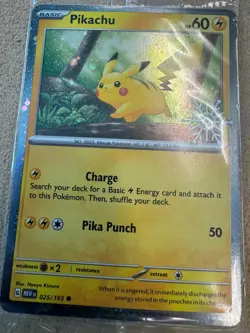 Pikachu 025/165 Pokemon Holiday Calendar 2025 Festive Stamp Promo SEALED NM Mint - Image 3