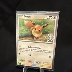 EEVEE 133/165 Pokemon TCG Holiday Calendar 2025 Holo Festive Stamp Promo SEALED - Image 1