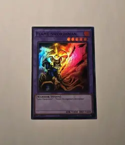 Yugioh Flame Swordsman LOB-EN003 Legend of Blue Eyes White Dragon 25th NM - Image 1