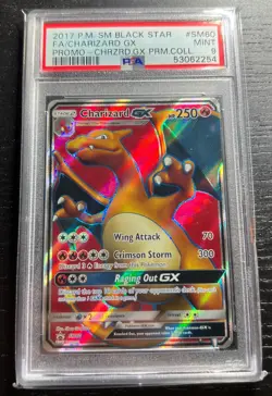 PSA 9 MINT Charizard GX SM60 Premium Collection FULL ART HOLO PROMO Pokemon Card - Image 1