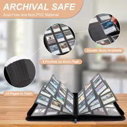 Trading Card Binder 9 Pocket, 432 Side-Loading TCG Album Folder Book Fit for ... - Image 2