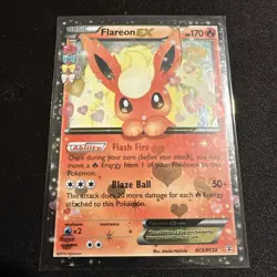 2016 Flareon EX RC6-32 Generations: Radiant Collection Holo Pokemon Card - Image 1