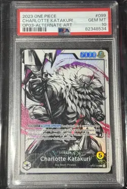 PSA Gem Mint 10 ENG Charlotte Katakuri OP03-Alternate Art One Piece Trading Card - Image 1