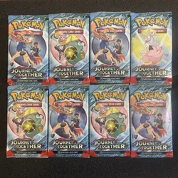 Pokemon TCG Cards Journey Together Booster Packs Lot of 8 packs - Image 1