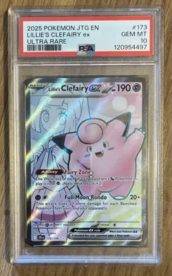 PSA 10 Lillie's Clefairy ex #173/159 Journey Together 2025 Pokemon GEM MINT Card - Image 1
