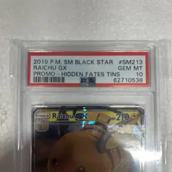 2019 Pokemon Raichu GX Promo Card #SM213 PSA 10 - Image 2