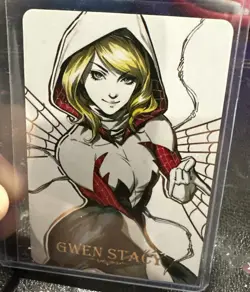 Gwen Stacy: card #17 ACG HOLO FOIL-Goddess Story Anime Waifu Cards! - Image 2