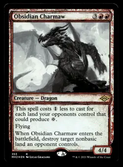 Obsidian Charmaw (Showcase) 353 Foil R Modern Horizons 2 - Image 1