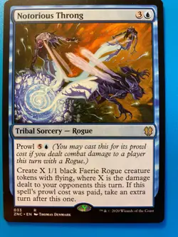 MTG 1x Notorious Throng # 33 Commander Zendikar Rising Magic the Gathering x1 NM - Image 1