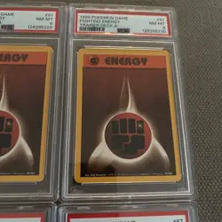 Fighting Energy 1999 WotC Pokemon 97/102 TRAINER DECK A RED BACK - PSA 8 - Image 5