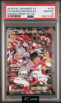 PSA 10 Team Magma Groudon Ex #015/034 Pokemon XY Double Crisis 1st Edition 2015 - Image 1