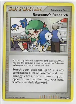 POKEMON TCG POP *Series 8* LP Uncommon PROMO Trainer #11/17 ROSEANNE'S RESEARCH - Image 1
