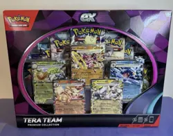 Pokemon Tera Team EX Premium Collection 5 Foils 9 TCG Booster Packs SEALED - Image 1