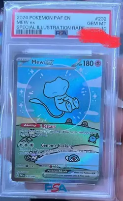 2024 Pokemon PAF En -Special Illustration Rare: #232 Mew ex PSA 10 - Image 1