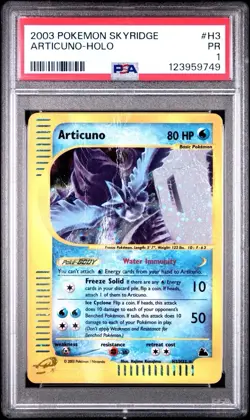 PSA 1 POOR PR 2003 Pokemon Skyridge #H3 Articuno POP 11 - Image 1