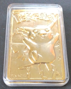 #25 Pokemon 23k Gold Plated PIKACHU Trading card. Nintendo 1999 - Image 1