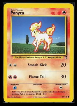 Ponyta Pokemon 2002 Legendary Collection card 87/110 - Image 1