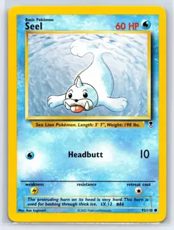 Seel Pokemon 2002 Legendary Collection card 92/110 - Image 1