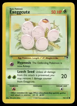 Exeggcute Pokemon 2002 Legendary Collection card 75/110 - Image 1