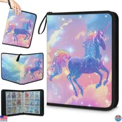 Rainbow Horse 9-Pocket Card Binder - 900-Pocket Album with 50 Removable Sleeves - Image 1