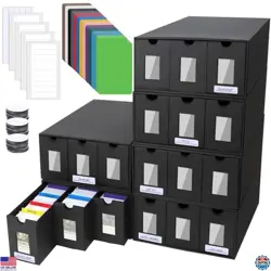 Ultimate Trading Card Storage Box - Holds 18,000+ Cards, 48 Dividers & Labels - Image 1