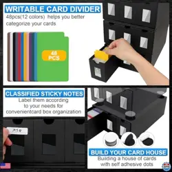 Ultimate Trading Card Storage Box - Holds 18,000+ Cards, 48 Dividers & Labels - Image 4
