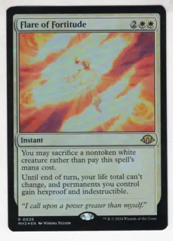 MTG Modern Horizons 3 Foil Rare Card #26 Flare of Fortitude - Image 1