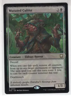 MTG Modern Horizons 3 Commander Rare Card #0053 Mutated Cultist - Image 1