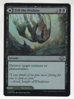 MTG Modern Horizons 3 Foil Uncommon Card #244 Fell the Profane - Image 1
