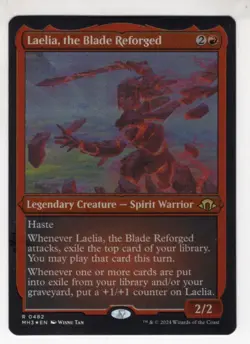 MTG Modern Horizons 3 Foil Rare Card #482 Laelia, Blade Reforged (Foil Etched) - Image 1