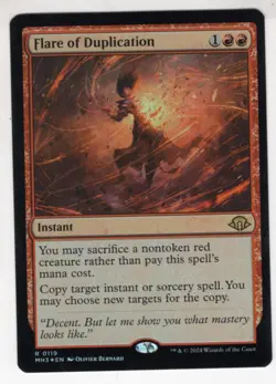 MTG Modern Horizons 3 Foil Rare Card #119 Flare of Duplication - Image 1