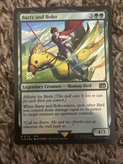 MTG: Final Fantasy (FIN) Bartz and Boko - Pre-release Foil Stamped Promo - Image 1
