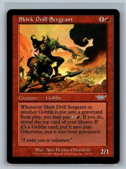 Magic The Gathering Legions Skirk Drill Sergeant #112/145 MTG TCG CCG - Image 1