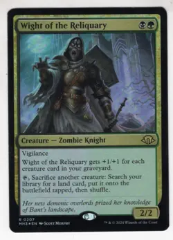 MTG Modern Horizons 3 Foil Rare Card #207 Wight of the Reliquary - Image 1