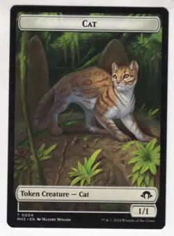 MTG Modern Horizons 3 Token Card #4 Cat (Discover Back) - Image 1
