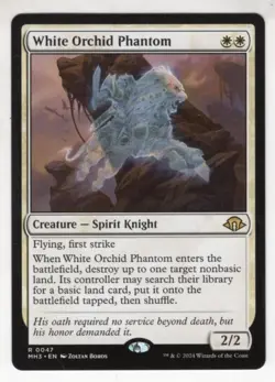MTG Modern Horizons 3 Rare Card #47 White Orchid Phantom - Image 1