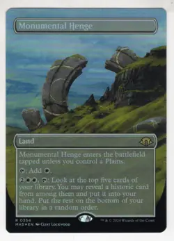 MTG Modern Horizons 3 Foil Rare Card #354 Monumental Henge (Borderless) - Image 1
