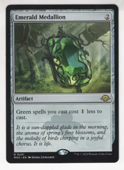 MTG Modern Horizons 3 Rare Card #291 Emerald Medallion - Image 1