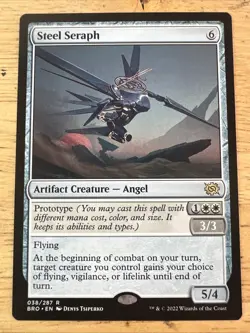 MTG Steel Seraph Normal NM The Brothers' War Magic 38 - Image 1