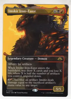 MTG Modern Horizons 3 Rare Card #374 Imskir Iron-Eater (Borderless) - Image 1