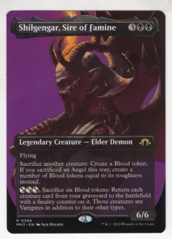 MTG Modern Horizons 3 Card #366 Shilgengar, Sire of Famine (Borderless) - Image 1