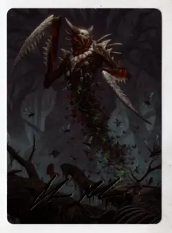 MTG Modern Horizons 3 Gold Parallel Art Card #18 Grist The Plague Swarm - Image 1