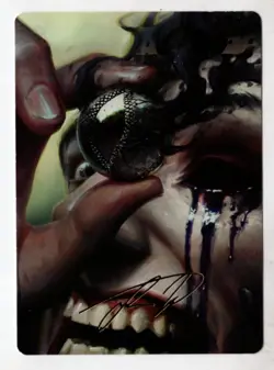 MTG Modern Horizons 3 Gold Parallel Art Card #42 Jet Medallion - Image 1