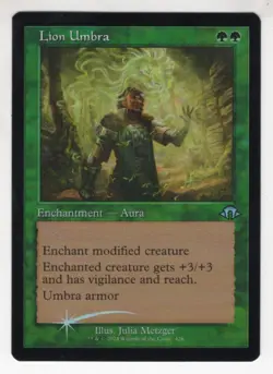 MTG Modern Horizons 3 Foil Uncommon Card Lion Umbra (Retro Frame) - Image 1