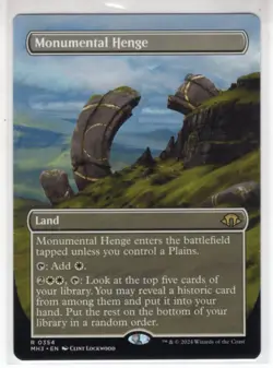 MTG Modern Horizons 3 Rare Card #354 Monumental Henge (Borderless) - Image 1