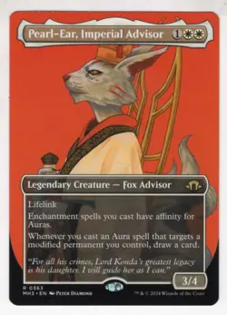 MTG Modern Horizons 3 Rare Card #363 Pearl-Ear, Imperial Advisor (Borderless) - Image 1