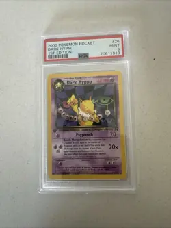 2000 Pokemon Team Rocket #26 Dark Hypno 1st Edition PSA 9 - Image 1